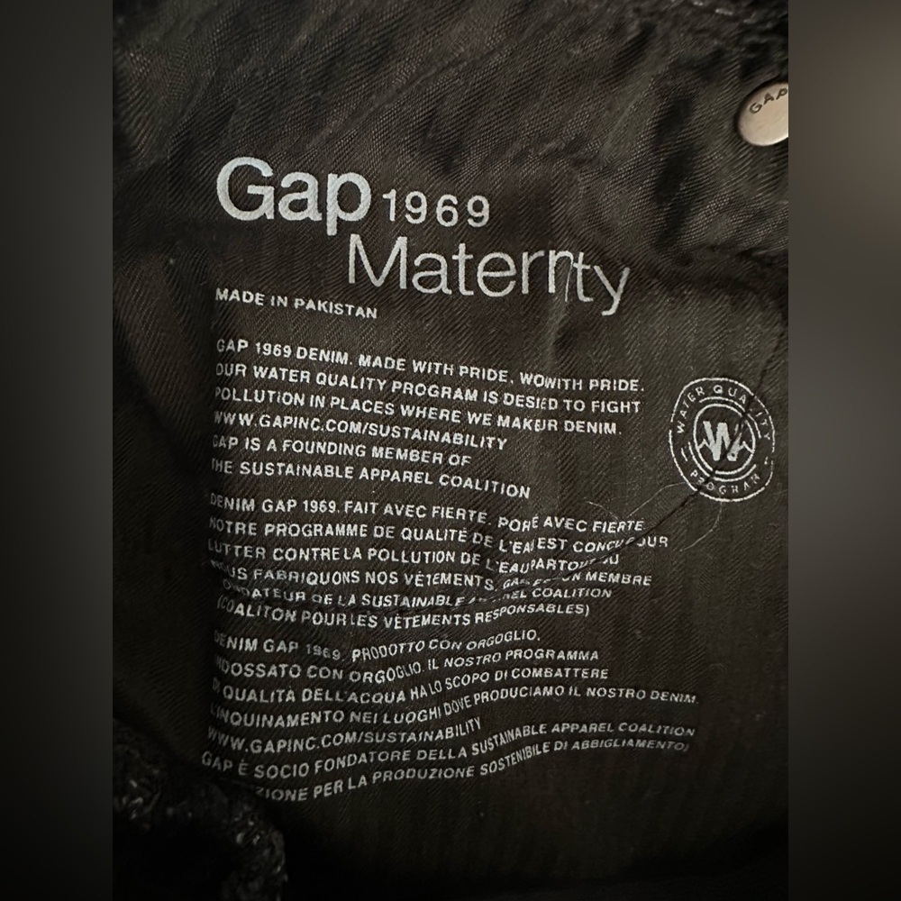 Gap Maternity Full Panel Dark Rinse Baby Boot Stretch Jeans Size 27 R - Picture 7 of 14
